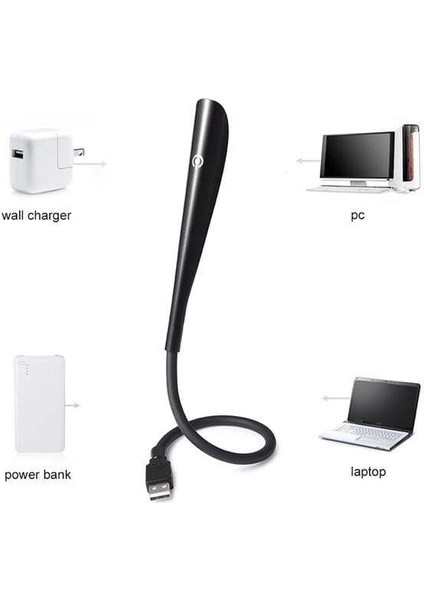 Powermaster PM-24561 14 Ledli Siyah Esnek USB LED Lamba fırsatları