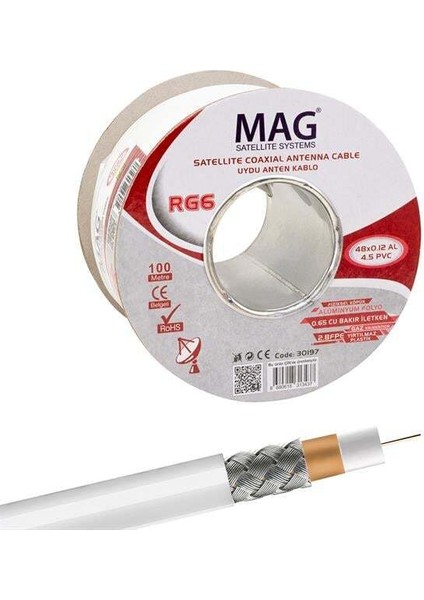 RG59 Fa Mini Anten Kablosu 100 Metre