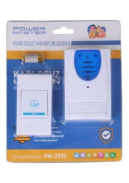Powermaster PM-2932 Kablosuz Uzaktan Kumandalı Kapı Zili fiyatları