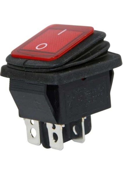 Powermaster IC-104W-S Geniş Körüklü Işıklı Anahtar On-Off 4p 20 Amper