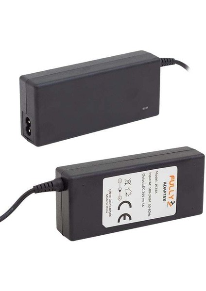 Fully O-1624A 24 Volt - 3 Amper Plastik Kasa Masaüstü Adaptör 5.5*2.5 Uç fiyatları