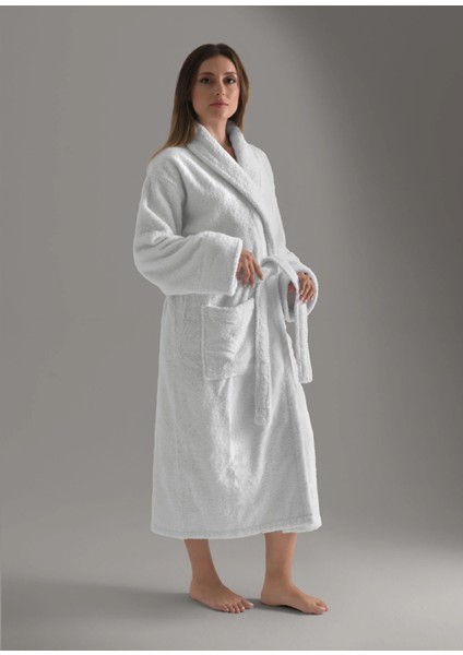 Bukle Bornoz, Şal Yaka Bornoz ,%100 Pamuklu Kadın / Erkek Unisex Bornoz