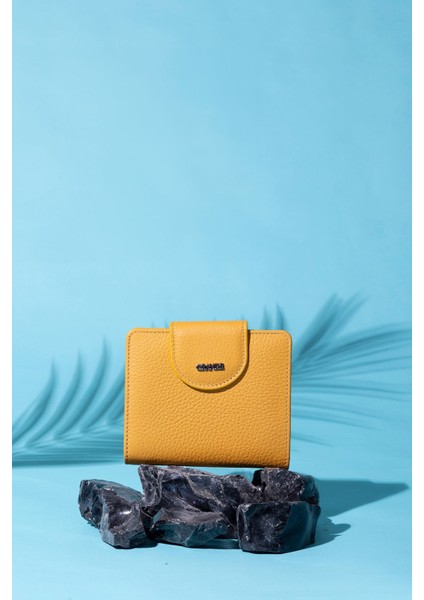 Hakiki Deri Kadın Cüzdan Sari 2818