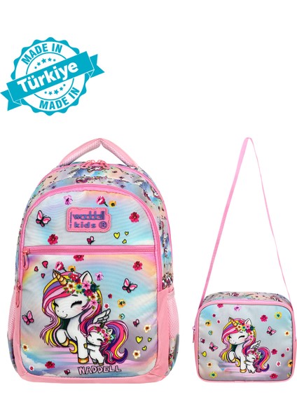 Waddell Lisanslı Unicorn Desenli Ilkokul Sırt Çantası,beslenme Çantası fiyatları