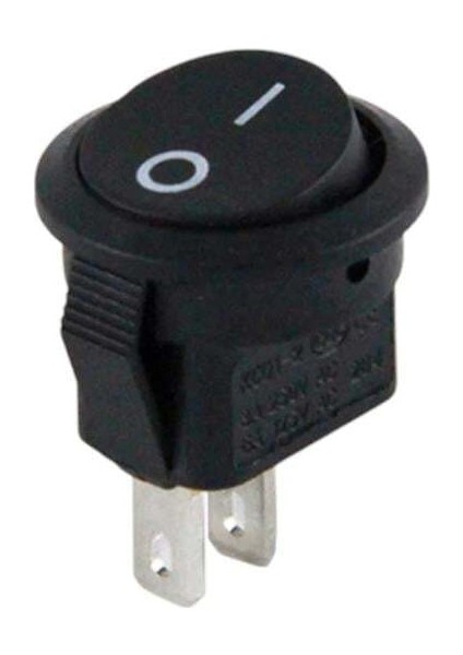 Powermaster Mini Yuvarlak 2 Pin Işıksız On-Off Anahtar IC-134E