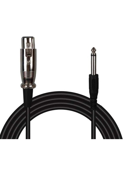 G-526V Siyah 6.3Mm Mono Erkek Canon Dişi 4 Metre Mikrofon Ara Kablosu