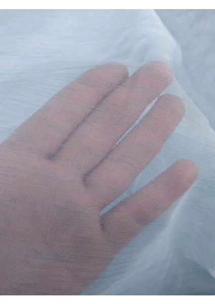 Çocuk Odası Dökümlü Düz Tül Perde - Açık Mavi - Pileli Dikim 1x2,5 Pile - MV565 fiyatları