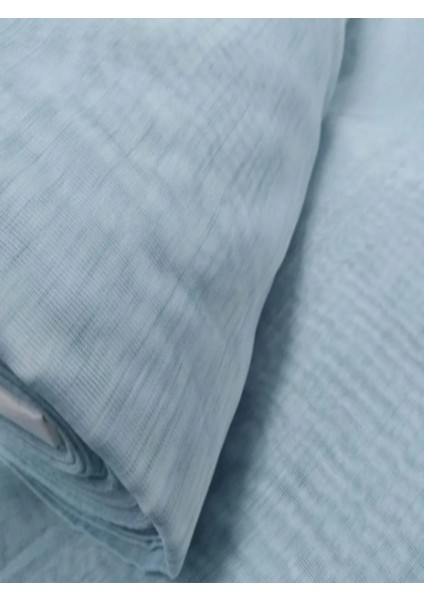 Çocuk Odası Dökümlü Düz Tül Perde - Açık Mavi - Pileli Dikim 1x2,5 Pile - MV565 indirimleri