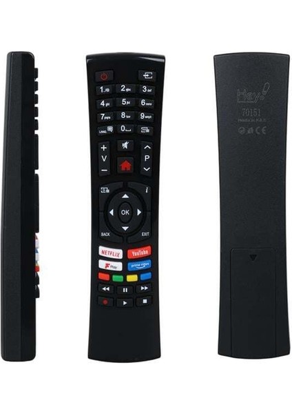 Küçük Kalıp Vestel 4391p Black Fplay Netflix - Youtube - Play Tuşlu Lcd Led Tv Kumanda