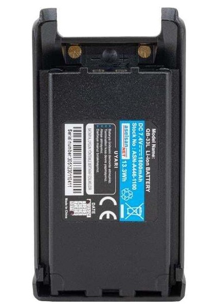 Aselsan ASN446-1100 QB-33L Dc 7.4V 1800MAH Li-Ion Batarya fiyatları