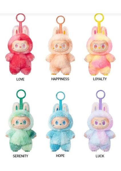 Labubu Figürlü Mini Sürpriz Karışık Renk Peluş Bebek Anahtarlık ve Koleksiyonluk