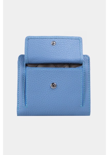 Hakiki Deri Kadın Cüzdan Buz Mavi 2818