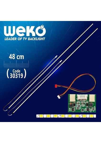 22'' Inch 69 Ledli 48 cm Universal Monitör E-Led Takımı
