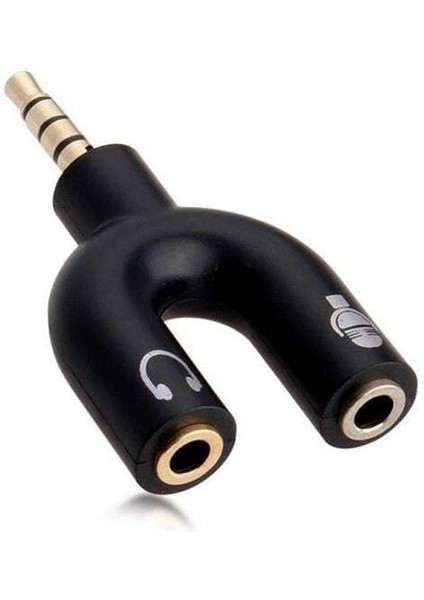 Powermaster 3.5 mm Stereo Erkek To Kulaklık + Hoparlör Dişi Çoklayıcı Jack PM-4318