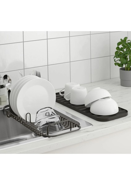 2 Parça Bulaşıklık Uzunluk 47.8 cm Ikea Tezgah Üstü Mutfak Bulaşıklığı Siyah Renk Genişlik 17.4 cm Bulaşık Sepeti modelleri