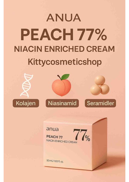 Peach 77% Niacin Enriched Cream