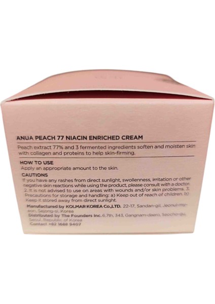 Peach 77% Niacin Enriched Cream fiyatları