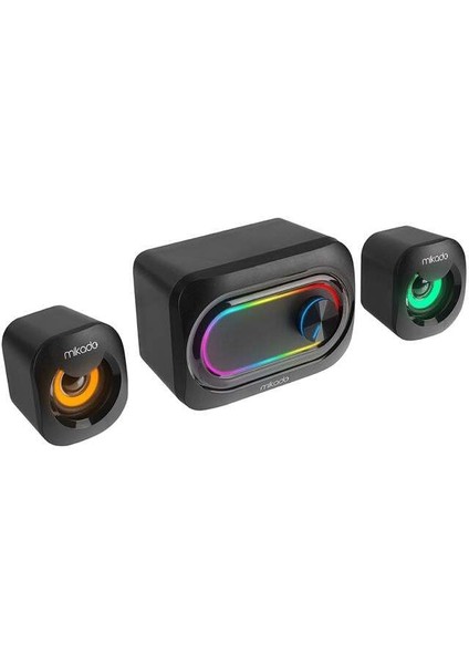Mikado MD-511 5W+3W×2 USB Rgb Ledli 2+1 Gaming Speaker Hoparlör