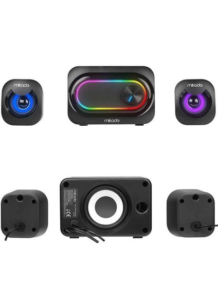 Mikado MD-511 5W+3W×2 USB Rgb Ledli 2+1 Gaming Speaker Hoparlör modelleri