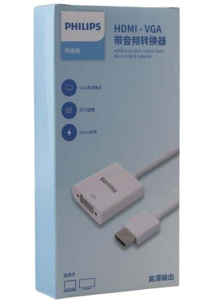 Philips SWR1620A/93 HDMI To Vga Laptop - Pc Monitör Görüntü Converter Çevirici (Projeksiyon Uyumlu) fiyatları