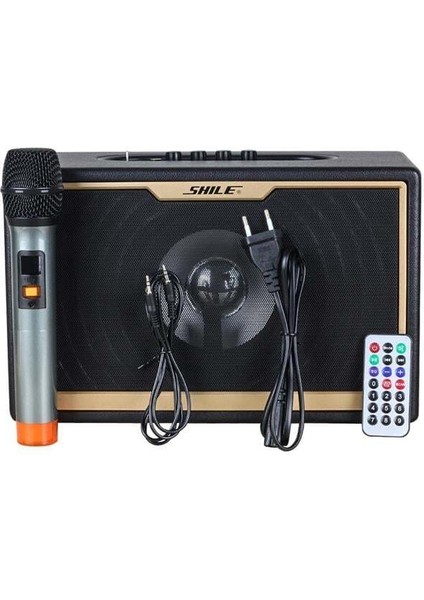 Shile SD-1 El Mikrofonlu Kumandalı USB/SD/BT Portatif Hoparlör fırsatları