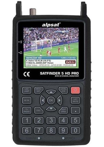 Alpsat Satfinder 5 Pro Hd Görüntülü Uydu Bulucu - Ahd-Tvı-Cvı Kmaera Test Monitörü fiyatları
