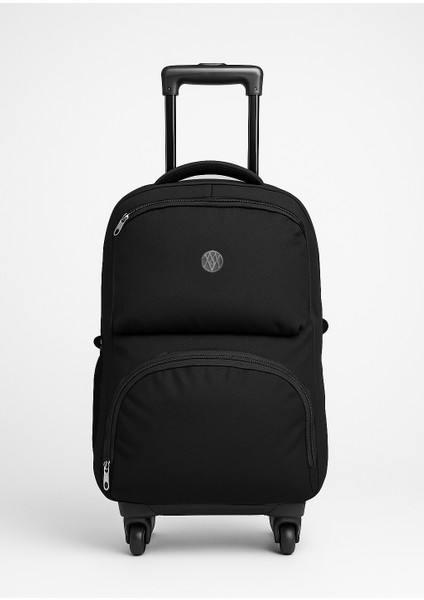 Çekçekli 4 Tekerlekli Sırt Çantası Siyah 1175