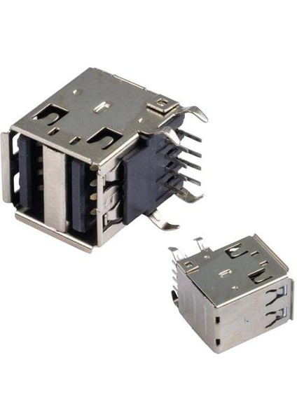 Powermaster IC-265E USB 2.0 Şase A Dişi Ikili Dik Montaj 8 Pin Oto Teyp USB