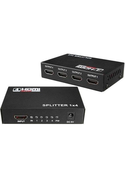Fully G-538G 1.4V 1080P 3D 4 Portlu HDMI Splitter Dağıtıcı