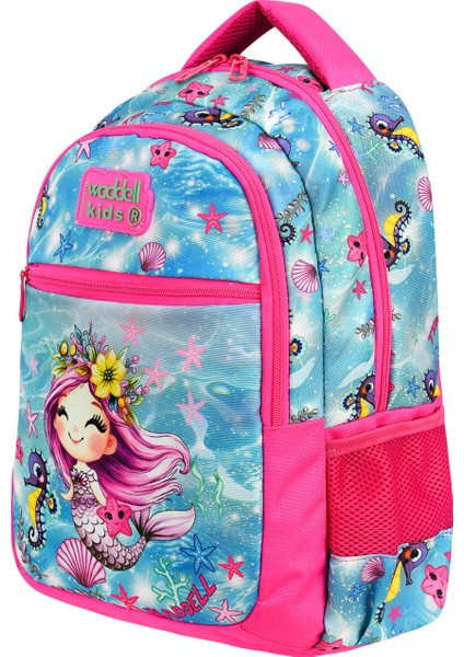 Waddell Deniz Kızı Desenli Ilkokul Sırt Çantası,beslenme Çantası ve 2 Cepli Kalemlik,ilköğretim Seti fırsatları