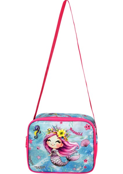 Waddell Deniz Kızı Desenli Ilkokul Sırt Çantası,beslenme Çantası ve 2 Cepli Kalemlik,ilköğretim Seti