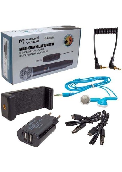 Magicvoice MV-19602 Uhf Kablosuz Kamera Uyumlu Bluetooth Ikili Mikrofon Set modelleri