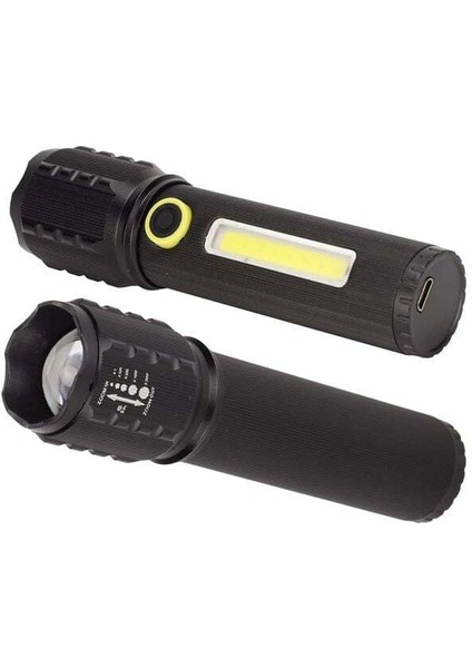 Powermaster Jf-72 Power Led, Cob LED Zoomlu Flash Özellikli Şarjlı Metal Kasa Profesyonel El Feneri fiyatları