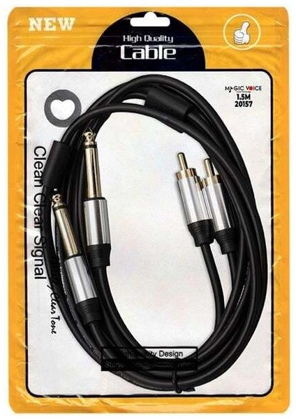 LD398 2x 6.3 Mm Mono Erkek - 2x Rca Erkek 1.5 Metre Kablo fiyatları