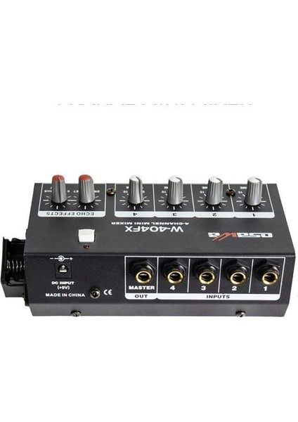 Osawa Mikrofon Giriş-1 Line Çıkış Eko’lu 4 Kanal 20 Db Adaptörlü Mini Mikrofon Çoğaltıcı W-404FX