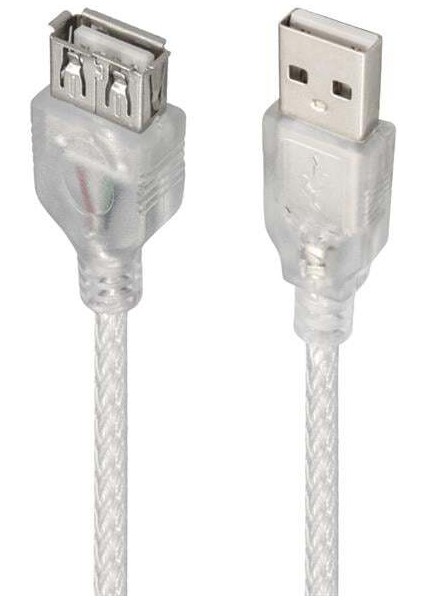 Powermaster Usb Uzatma Kablosu 1.5 Metre Şeffaf