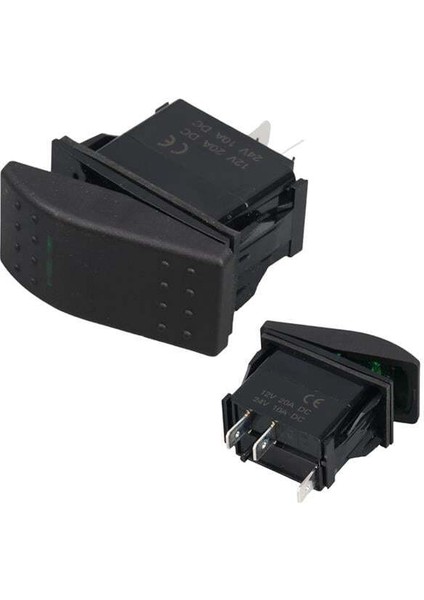 Powermaster ince Işık Sembollü Işıklı 3 Pinli On-Off 12-24V Marin Switch