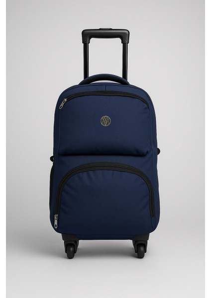 Çekçekli 4 Tekerlekli Sırt Çantası Lacivert 1175