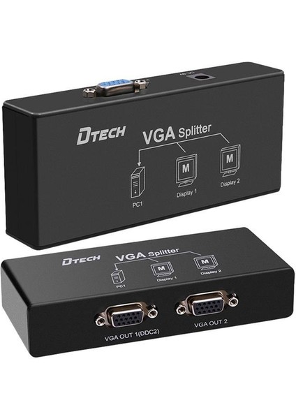 Powermaster 2 Port 250 Mhz (1920X1080) VGA Splitter Dağıtıcı DF-2502