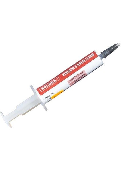 Soldex Kurşunlu 10 Gr. Krem Lehim Şırınga