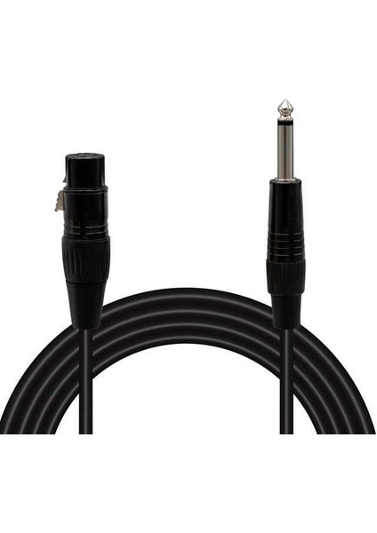 LD379 XLR Canon Dişi - 6.3 Mm Mono Erkek 1 Metre Kablo