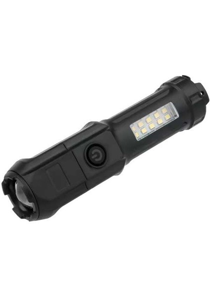 Powermaster 109-B Zoomlu Flash Özellikli Smd ve Power Led’li Şarjlı Plastik Kasa El Feneri (Powerbank Özellikli)
