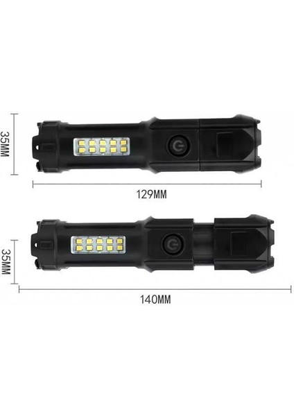 Powermaster 109-B Zoomlu Flash Özellikli Smd ve Power Led’li Şarjlı Plastik Kasa El Feneri (Powerbank Özellikli) fiyatları