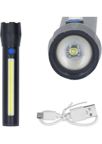 Powermaster PM-16754 Şarj Edilebilir Zoomlu Cob LED El Feneri fırsatları