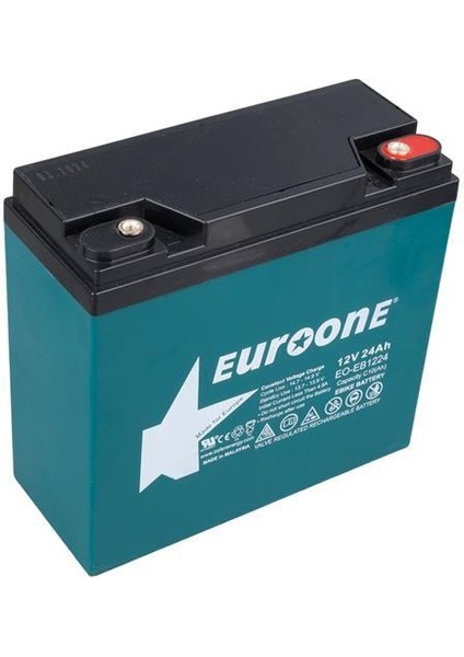 Euroone EO-EB1224 12VOLT 24AMPER E-Bike Elektrikli Bisiklet Aküsü (180 x 76 x 167 Mm)
