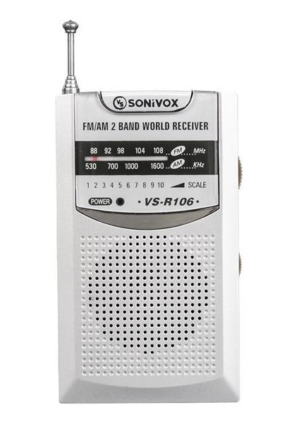 VS-R106 Analog Radyo Gümüş Renk
