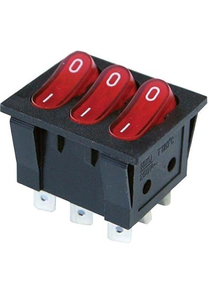 Powermaster Üçlü Işıklı Anahtar On-Off 9p (IC-135)