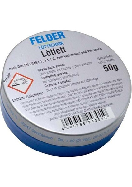 Lötfett Lehim Pastası Lötfett 50 gr