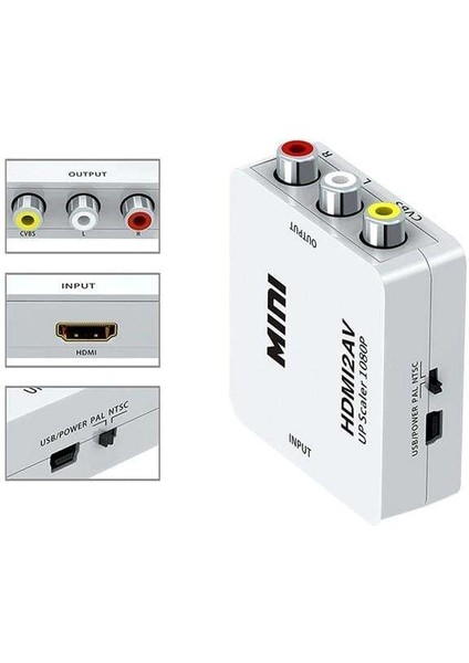 Fully G-573O HDMI To RCA Mini Model 1920x1080 Çevirici Konvertör