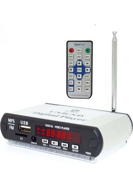 Magicvoice Mp5-Usb-Sd-Mmc-Bluetooth-Kumandalı (5V/12V) Kasalı Oto Teyp Çevirici SS-105